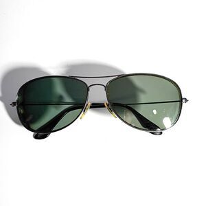 Ray Ban RB 3362 Cockpit 004 Aviator Glasses Frames Made in Italy Black Wire Rim